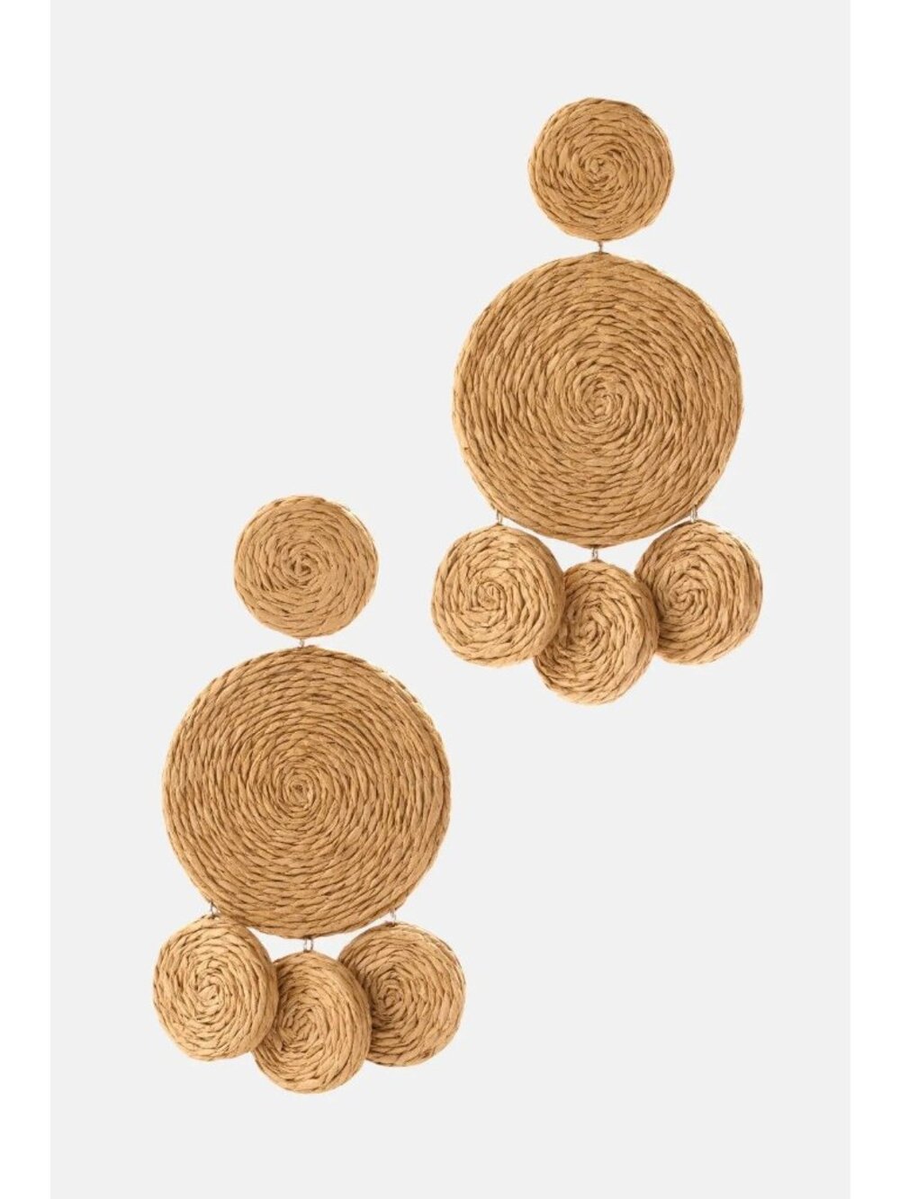 Simon Miller Accessories Raffia Deco Earrings in natural Drop Dangle Large - Picture 2 of 9